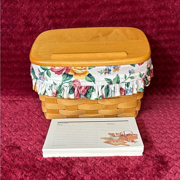 Longaberger Kitchen Vintage Longaberger Basket Recipe Box Lid